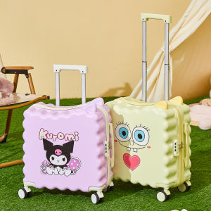 Childrens Carry-On Suitcase Ultra-light Pullman Travel Suitcase Girls Password Lockable Rideable 20 Inch Boarding Box