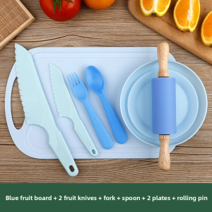 plys | Child-friendly Safety Fruit Knife & Cutting Board Teaching Set
