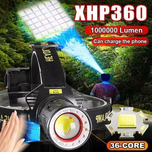 head LXHP360 High Power LED Headlamp Super Bright Zoomable Headlight USB Rechargeable Strong Light Head Lamp For Fishing Camping