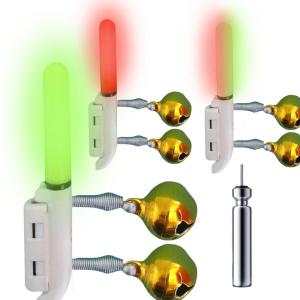 Fishing rod light Clip Fishing Light Stick Rod Bell USB Charge Luminous Tackle Night Bright Lamp Fish Bell Alarm Indicator Ring