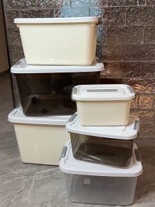 กล่องเก็บของ S / M / L / XL กล่องพลาสติกใส กล่องเก็บของ กล่องพลาสติก กล่องใส่ของ โมเดิร์น โปร่งใส กันน้ำ กันฝุ่น