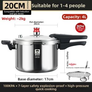 KBH | Household Explosion-Proof Pressure Cooker 316 Stainless Steel