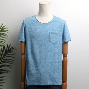 เสื้อยืดคอกลมแขนสั้นผ้าฝ้ายถักสำหรับผู้ชาย ทรงหลวม สไตล์ลำลอง สำหรับใส่ในช่วงฤดูร้อน เสื้อยืดคอกลมทรงพอดีตัว