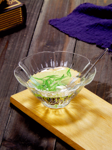 Japanese Style Glass Tea Set Transparent Cold Brew Green Tea Spoon Tea Bowl Set Tea Ceremony Kit for Tea House Vintage Craft