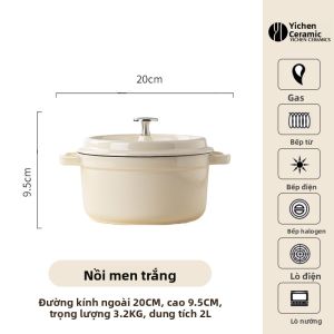 YICHEN | Nồi Đúc Sắt Nồi Chiên Nồi Hầm Nồi Đất Nồi Hấp Quà Tặng Dùng Tại Nhà