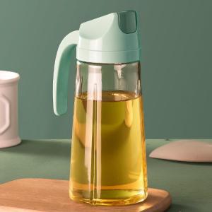 Large Capacity Glass Oil Bottle Vinegar Soy Sauce Kitchen Storage Jar Leakproof Cooking Utensil Pure Color Japanese Style