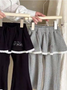 Korean Style Frilled Girls Flared Pants