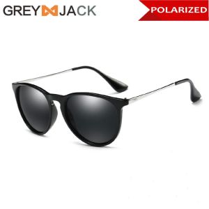 Grey Jack Kacamata Hitam Sunglasses Polarized Anti UV Style Oval TR90+Metal Fashion Wanita dan Pria Terbaru 4171