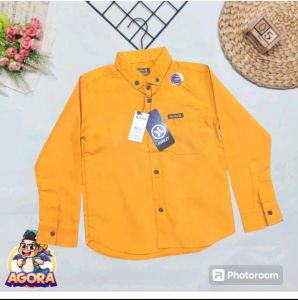 Baju anak Pakaian anak Kemeja anak lengan panjang Kemeja polos Kemeja anak Atasan