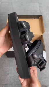 KHANS - sandal platform wedges wanita - Karin Black