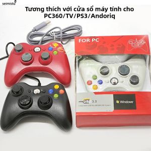 Bộ Điều Khiển Trò Chơi Có Dây USB Joypad Cho PC Xbox360 Console - Tay Cầm Chơi Game Mando Tương Thích Với Windows 7/8/10 - Seimistu YT-PC 360