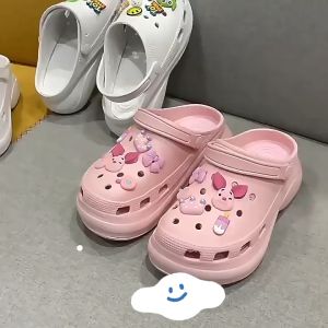 Tsion ราคาโปรโมชั่น รองเท้าแตะแฟชั่น รองเท้าหัวโต รองเท้าแฟชั่นสไตล์เกาหลี พร้อมตัวการ์ตูนติดเกร๋ๆ เลือกสีรองเท้าได้เลย - 5 สีปังๆ❤️