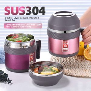 CHIZHIDU | Layered Thermal Food Container 304 Stainless Steel