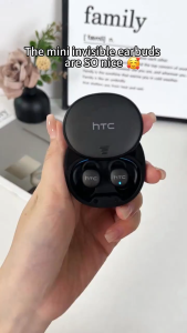 HTC NE97 Wireless Bluetooth 6.0 Earphone Sleeping Earbuds Micro In Ear Noise Cancelling Side Sleeper 3g Ultra Light Mini Headset LED Display IPX5 Dolby Audio TWS