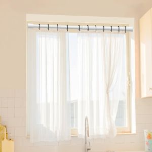 Adjustable Stainless Steel Shower Curtain Rod 40-70cm Telescopic No-Drill Clothes Drying Rack for Balcony Bathroom