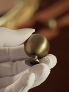 Antique Brass Round Cabinet Handle Drawer Knob Solid Vintage Bronze Cabinet Knob R Brass Drawer Handle Kitchen Hardware For Cupboard Handle