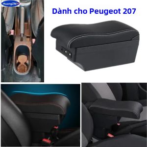 Xe Đạp Peugeot 207 & 207CC Lưu Trữ Trung Tâm Tay Hộp Da/Nhựa ABS Nội Thất Ô Tô Phụ Kiện Chuyên Dụng Retrofit