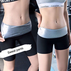 HIKAYA women sauna suit sweat pants sauna vest thermofat control legging body shapers fitness stretch control panties waist slim shorts