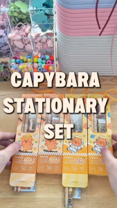 5in1 Capybara Stationery Box Set Pencil Erase Ruler for Party Gift Kindergarten for Children Birthday