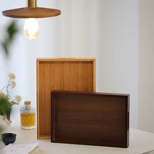 【ส่งใน24 ชม】ถาดไม้ถาดไม้ไผ่วางของอเนกประสงค์ขนมขบเคี้ยว ชุดน้ำชา ผลไม้ถาด(มีให้เลือก4ขนาด S/M/L/XL)Wooden pallets