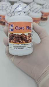 กานพลู พลัส Clove Plus ตรา บลูเบิร์ด ขนาด 600 มิลลิกรัม 60 แคปซูล