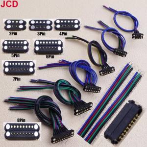 JCD | Bộ Kết Nối Chân Pogo Từ Tính DC 2A 2-8 Chân Đực Cái Khoảng Cách 2.5/2.54mm Ổ Cắm Nguồn Lò Xo Có Dây Cho Thiết Bị Điện Tử