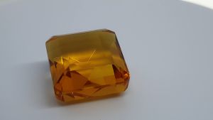Natural 38.60 Ct Brazilian Citrine Yellow Emerald Cut Eye Clean Loose Gemstone
