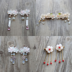 Spring Style Childrens Hanfu Hair Accessories Girls Step-Rock Hair Clips Bangs Photography Props Baby Tassel Hair Clips
