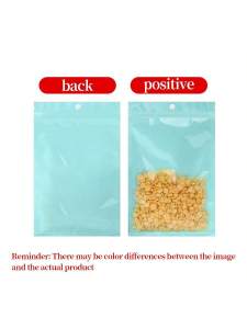 100 Pcs Pack Colorful Pearlized Ziplock Bags Resealable Storage Bags for Food Jewelry Crafts Beads
