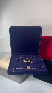 กล่องกำมะหยี่ใส่เครื่องประดับกล่องเก็บเครื่องประดับกล่องใส่แหวนต่างหูสร้อยคอแบบเซ็ทกำมะหยี่คลาสี