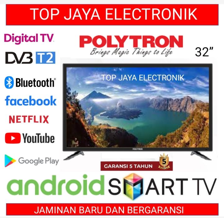 LED TV POLYTRON 32 INCH SMART ANDROID NEW SERIES Lazada Indonesia