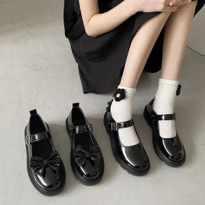 Junior and Middle School Students Primary School Student Black Leather Shoes Female School Uniform Chorus Performance Shoes Flats Youth Stage Princess Shoes