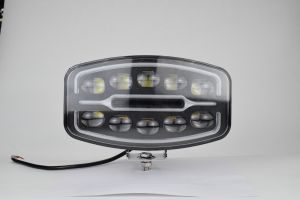 10 " LED Light Off road Headlight Spotlight Truck Auxiliary Square Car Driving Flash White Yellow 100W