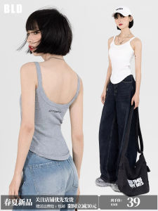 Áo Ba Lỗ Không Tay Màu Xám Phong Cách Mỹ Dành Cho Nữ Áo Lót Cơ Bản Mặc Trong Mặc Ngoài Mùa Hè Áo Ba Lỗ Dây Đeo Nhỏ