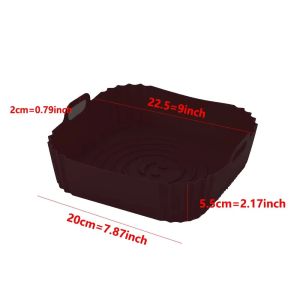 1PC Silicone Airfryer Pan Liner Thân Thiện Với Môi Trường Có Thể Tái Sử Dụng Phụ Kiện Cho Nồi Chiên Không Dầu Air Fryer Lò Nướng Khay Nướng Pizza Gà Giỏ