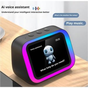 Sanrio | AI Smart Bluetooth 5.4 Speaker Voice assistant HDTouch Screen Display Electronic Album Alarm Clock Hi-fi Stereo outdoor Sound