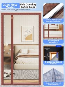 SHULIAN | Anti-mosquito Door Curtain Magnetic Side Open No-drill