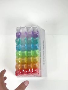 Monthly Pill Organizer 2 Times A Day - 30 Day Pill Box AM PM One Month Medicine Organizer Hold VitaminsSupplementsMedication