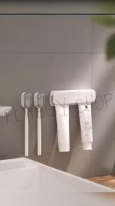 FLYBUY SHOP Elegant Self-Closing Wall-Mounted Toothbrush Holder with Dust-Proof Locking Mechanism