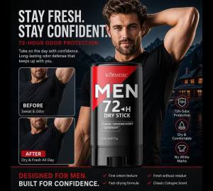 Portable Deodorant Stick For Men 1/2pcs Natural Deodorizing Body Stick Eliminate Odors Keep Freshness Lasting Scent Anti Sweat