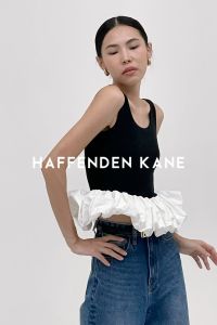 Haffenden Kane: Bubble Hem Singlet Top เสื้อกล้ามชาย bubble หลังเว้าลึก ผ้ายืดด้านบนและและผ้า cotton/nylon ด้านล่าง