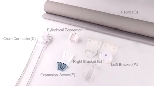 100% Cotton Modern Solid Color Korean Blinds: Home Office Decoration