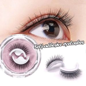 ขนตาปลอม3มิติ 1คู่ แบบมืออาชีพ มีกาวในตัว ไม่ต้องใช้กาว เครื่องมือแต่งหน้า ขนตาปลอมธรรมชาติ 3D