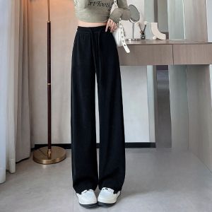 JIANGLU | Loose High Waist Wide Leg Pants Casual Banana Style Womens Mid-Aged And Elderly Comfortable Sports Streetwear Trousers