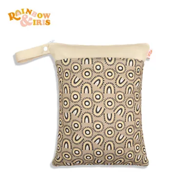 Nordic Print Waterproof Double Layer Wet Dry Separation Diaper Bag