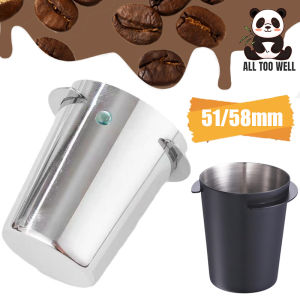 Coffee Dosing Cup 51/58mm Stainless Steel Espresso Coffee Dosing Cup Espresso Coffee Machine Accessories Coffee Powder Feeder Part Coffee Grinder Powder Cup