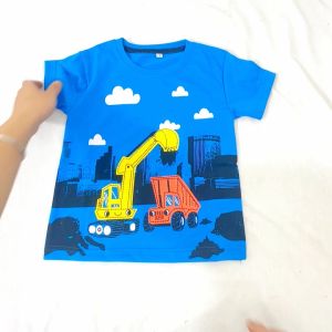 Code8.id Kaos anak laki laki 097 Turkis Traktor Awan MURAH DAN TRENDY