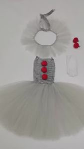 Gray Joker Girls Halloween Costume & Tutu Dress Casing