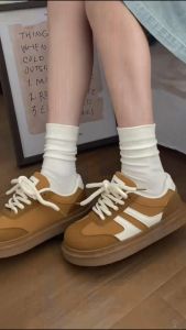 FHYL Womens Korean Solid Casual White High Top Socks Cotton Fashion Wide Mouth Soft Sock For Women