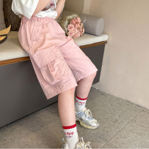 Girls Short Pants Summer Casual Loose Thin Quick Dry Childrens Five Pants Polyester Fabric Breathable Comfortable for Kids